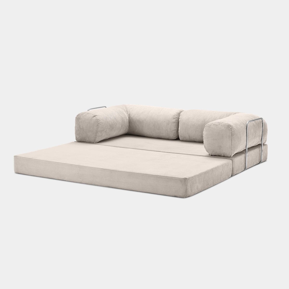 The Cloud modules unfolded flat into a lounge bed.